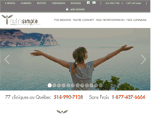 Tablet Screenshot of nutrisimple.com